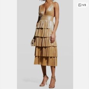 Bronx & Banco Light Gold Florence Tiered Dress